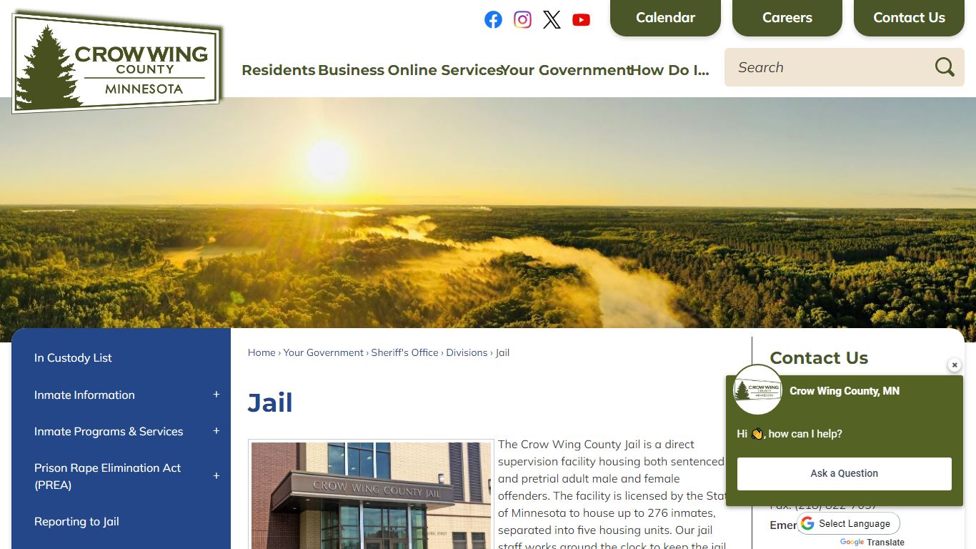 Jail | Crow Wing County, MN - Official Website